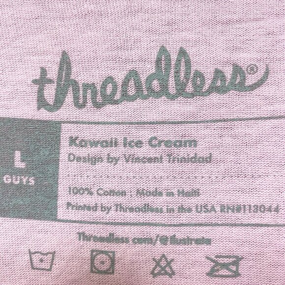 Kawaii Double Scoop Ice Cream Threadless Promo Pop Art Tee Large - Picture 4 of 4